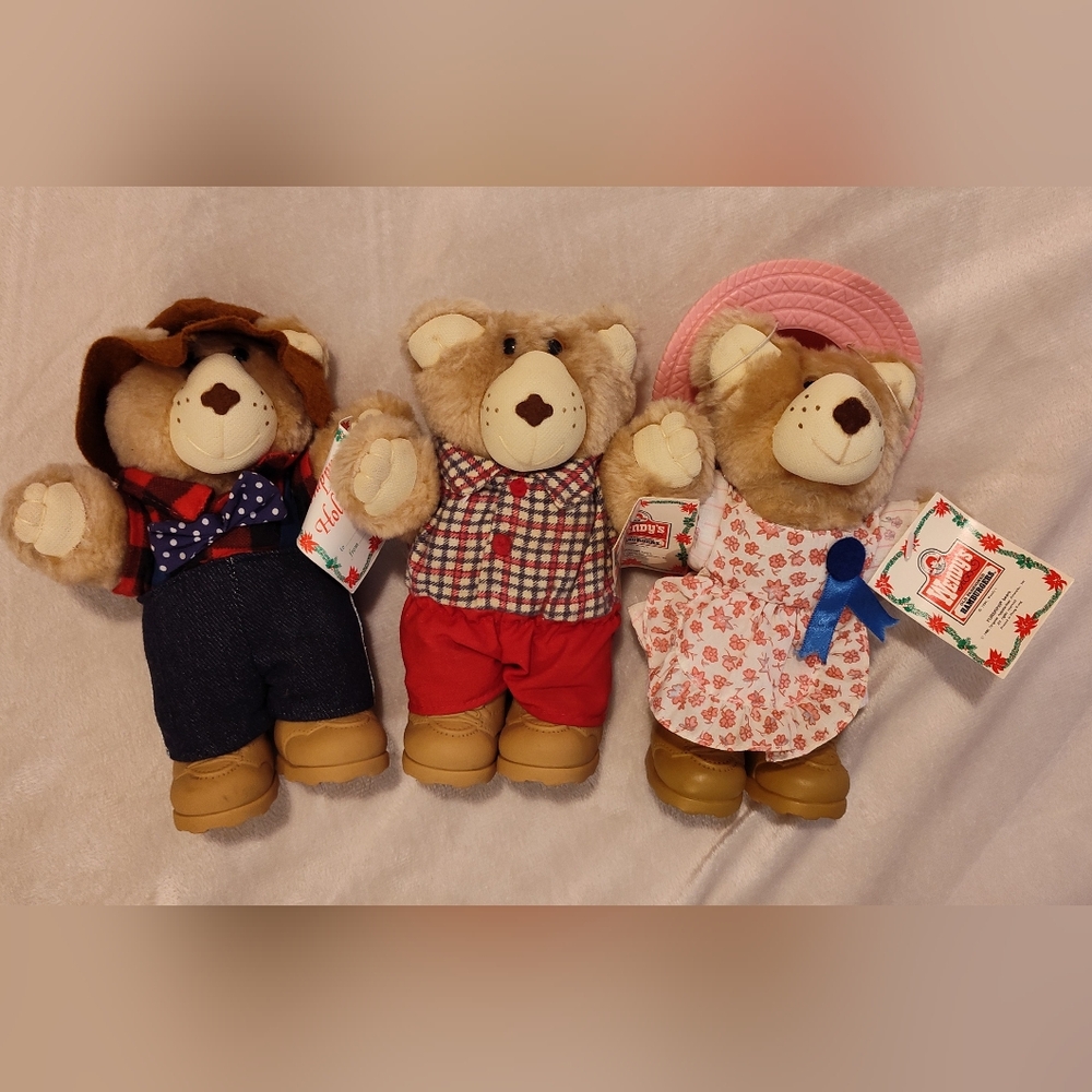 NEW!! Vintage 1986 Wendy's Plushies (3 Of The 4)